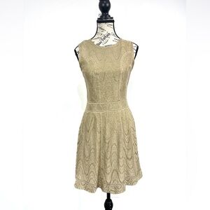 Missoni Gold Sleeveless Knee Length Dress